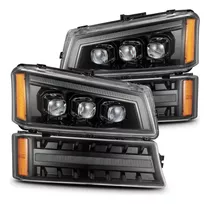 Faros Led Lupa Alta Y Baja Chevrolet Silverado 02-06