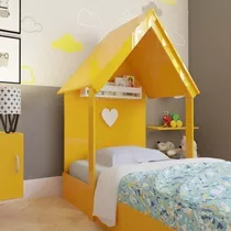 Mini Cama Infantil 1 Prateleira Casinha