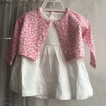 Carter´s Set 2 Piezas Vestido Body Cardigan 3,6,9 Y 12 Meses