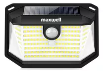 Foco Solar Maxwell 178 Led Exterior Pared Unitario + Sensor Luz Cálida