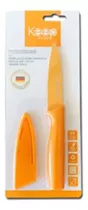 Cuchillo Pelador Keep Con Funda Soft Tocuh Cocina Verduras Color Amarillo