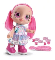 Boneca Rainbow Tatoo Pink Moderna Infantil Bambola