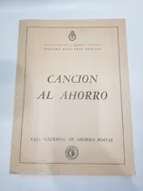 Antigua Partitura Canción Al Ahorro Caja Nacional Mag 59445