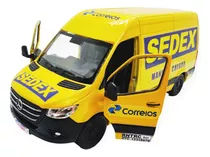 Miniatura Van Mercedes Sprinter Correios Sedex Entrega Metal