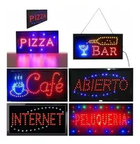 Letreros Led Luminosos Comerciales Diferentes Textos 48x25cm