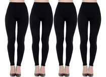 Set 4 Mallones Mujer Térmico Stretch Leggins Mayon Mallas