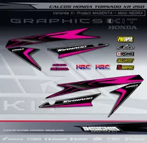 Calcos Honda Tornado - X- Project Magenta - Insignia Calcos