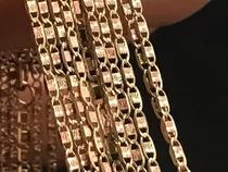 Cadena Bebé Oro 10k Gucci Florentino Diamantada 45cm / 1.5mm