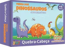 Jogo Quebra Cabeça Madeira 24pcs Dinossauros - Brinquedo.