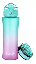 Botella De Agua Para Niños Con 2 Tapas (pajita / Trago), Bo