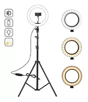 Trípode Profesional Con Aro De Luz  2.1mt Fotografía Tik Tok