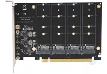 Tarjeta De Expansión Ssd Nvme M.2 A Pcie X16 4 Puertos