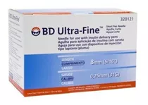 Bd Ultra Fine 8mm 31g - Aguja Lapicera De Insulina X 100 Un