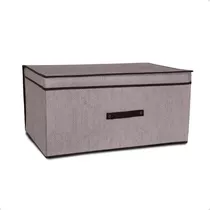 Caja Canasto Tipo Baul Plegable Organizador De Tela 60x40x30