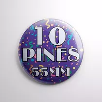 Pin Personalizado 55mm, Pack 10u P/ Evento, Souvenir, Egreso