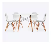 Mesa Eames Redonda 100 Cms + 4 Sillas Eames Tienda May