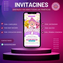 Invitación Digitales Todas La Temáticas  100% Personalizadas