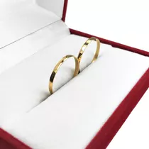 Alianzas Oro 18k 1gr Par Anillos Compromiso Casamiento Promo