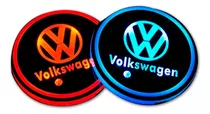 Posa Vaso Rgb Led Tunning Con  Logo Volkswagen X2