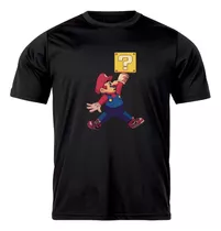 Camiseta Mario Interrogação Personagem Video Game Nerd