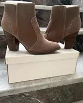 Botas Cortas En Simil Gamuza Y Madera Importadas Nro:38