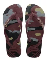 Ojotas Havaianas Top Camu Hombre Originales Vino