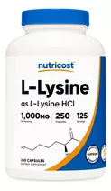 L-lisina L-lysine 250 Tabletas 1,000mg Aminoacido Eg L04 Sabor Nd