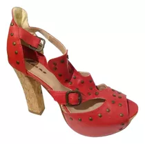 Sandalia Zapatos Stilettos Taco Alto Corcho Fiesta Mujer 