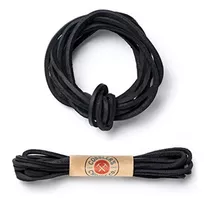 Cordón Para Bota De Cuero Premium En Negro - Calidad Y Durab