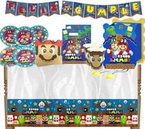 Cotillón De Mario Bros Para Cumpleaños 12 Personas