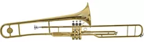 Trombone De Pisto Harmonics Sib Hsl 900l Laqueado C/estojo Cor Dourado