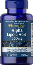 Puritans Pride Ácido Alfa Lipoico 300 Mg 60 Caps Ptr Sabor Sin Sabor