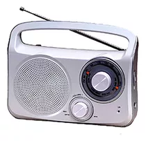 Radio Portatil  Am - Fm Daihatsu D-rp400 Dual - 220v - Pilas Color Blanco
