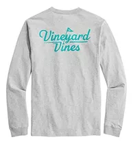 Vineyard Vines Polera De Manga Larga Con Bolsillo Y Texto 