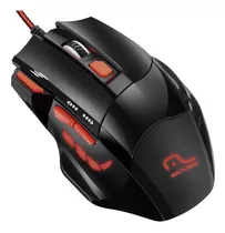 Mouse Gamer Multilaser 2400dpi 7 Botões Preto/vermelho Mo236