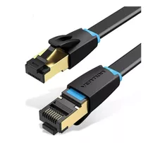 Cable De Red Vention Cat8 Certificado - 2 Metros - Plano Ultra Fino - Premium Patch Cord - Rj45 Ethernet 40gbps - 2000 Mhz - 100% Cobre - Ikcbh