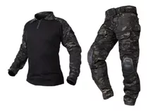 Pantalon Airsoft Multicam Black Combat Shirt Protecciones