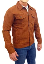 Calidad Chaqueta Hombre Gamuza Sintetica Forrada Por Completo Bolsillo Interno Diseño Ropa