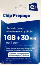 Chip Entel Paquete 100 Unidades 30 Min + 1gb