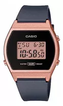 Reloj Mujer Casio Lw-204-1a Digital Negro / Color Del Bisel Rosa