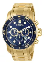 Cronógrafo Invicta 0073 Pro Diver Collection 18k Go Para Hom