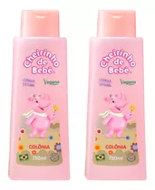 Kit C/ 02  Colônia Cheirinho De Bebe  Rosa 750ml