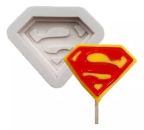 Molde De Silicone Para Pirulito Superman De 6cm