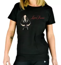 Remera Mujer Negra Personalizada Laura Pausini