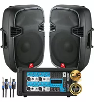 Sonido Banda 2 Bafles 15 + Consola Potenc Moon Bluetooth Cjf