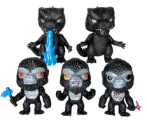  Figuras De Godzilla Vs King Kong Tipo Funko Pop 10cm