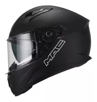 Casco Moto Mac Speed 2.0 Solid Negro Mate Doble Visor - Fas