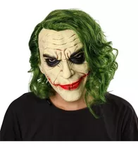 Mascara Cosplay Latex Filme Halloween Coringa Joker C/ Cabel