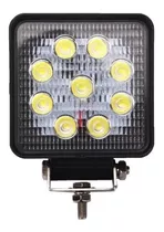 Faro Auxiliar Proyector Cuadrado 9 Led 27w Off Road 4x4