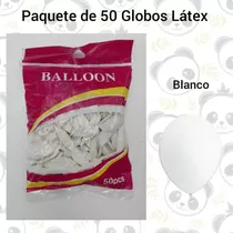 Globos Látex R-12 R12 Paquete Por 50 Unidades Unicolor 